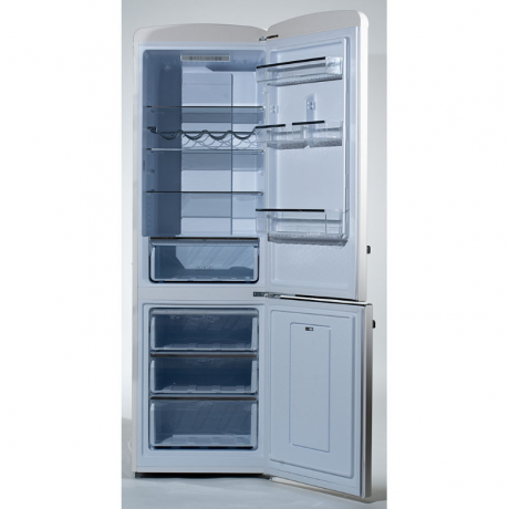 Morris MRS-31331CM Retro Ψυγειοκαταψύκτης 330lt Total NoFrost Υ190xΠ59.5xΒ69.4εκ. Μπεζ 